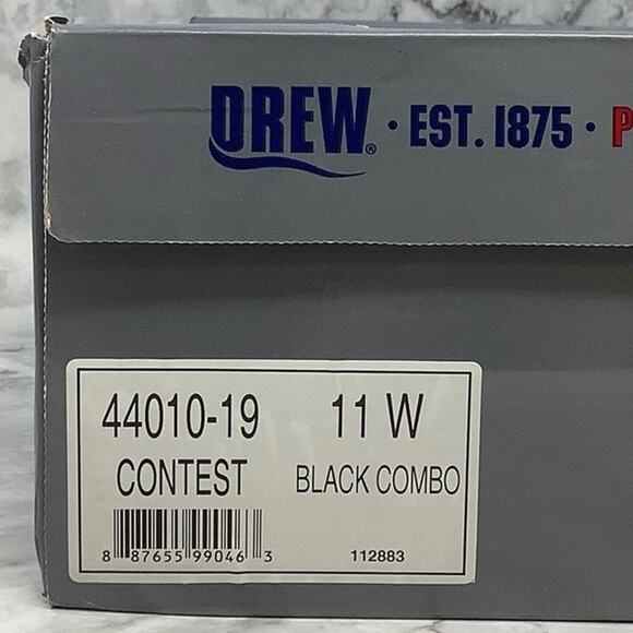 Drew Size 11 W Black Contest Hook and Loop Athletic Shoes Slip Resistant P11-4 - Picture 8 of 9